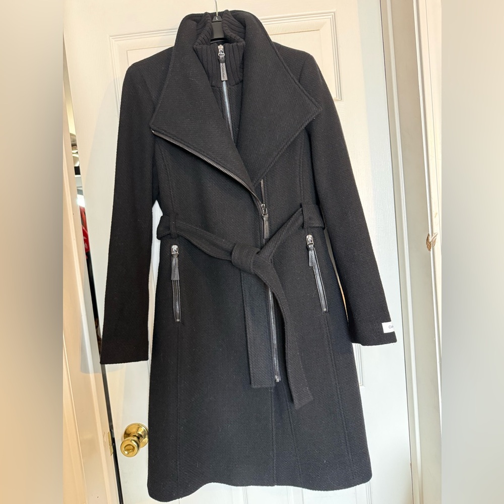Calvin Klein Black Medium Wool Coat